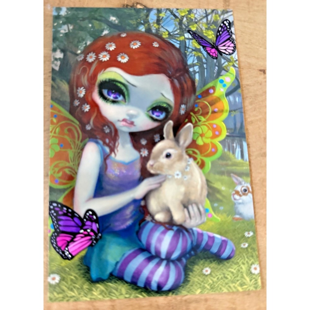 2026 Jasmine Becket-Griffith Postcard 4" x 6" Fantasy Bunny Butterfly